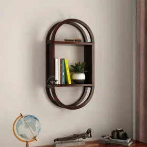 Samika Sheesham Wood Wall Shelf ( Walnut Finish )