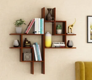Retica Wall Shelf ( Honey Finish )