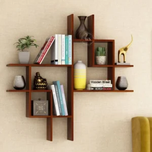 Retica Wall Shelf ( Honey Finish )