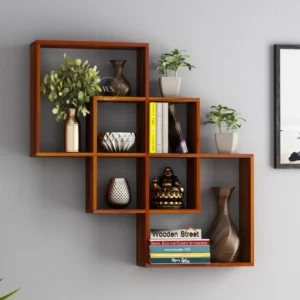Grizzo Wall Shelf ( Honey Finish )
