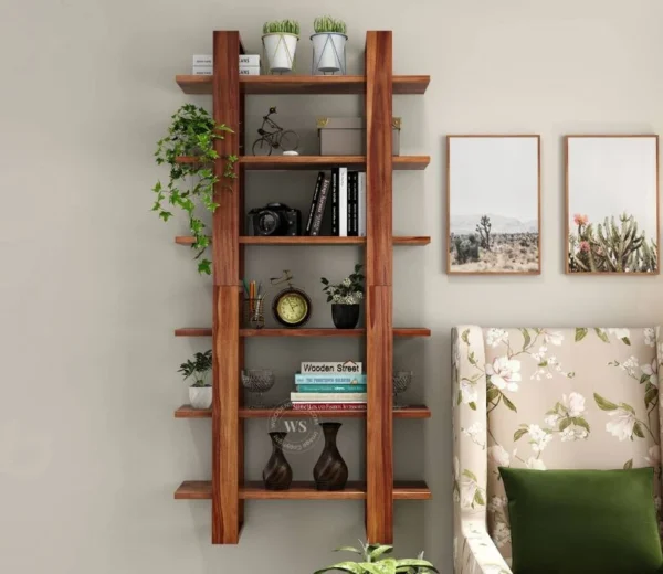 Preston Wall Shelf ( Honey Finish )