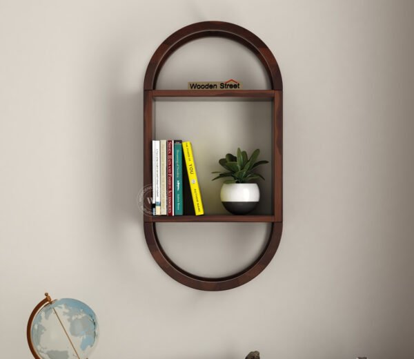 Samika Sheesham Wood Wall Shelf ( Walnut Finish ) - Image 4