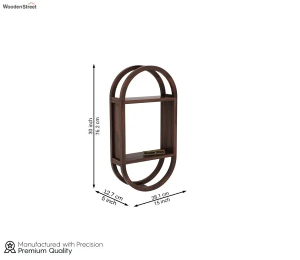 Samika Sheesham Wood Wall Shelf ( Walnut Finish ) - Image 3