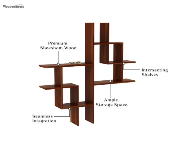 Retica Wall Shelf ( Honey Finish ) - Image 3