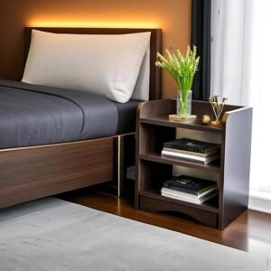 Modern Bedside Table with 3 Shelves