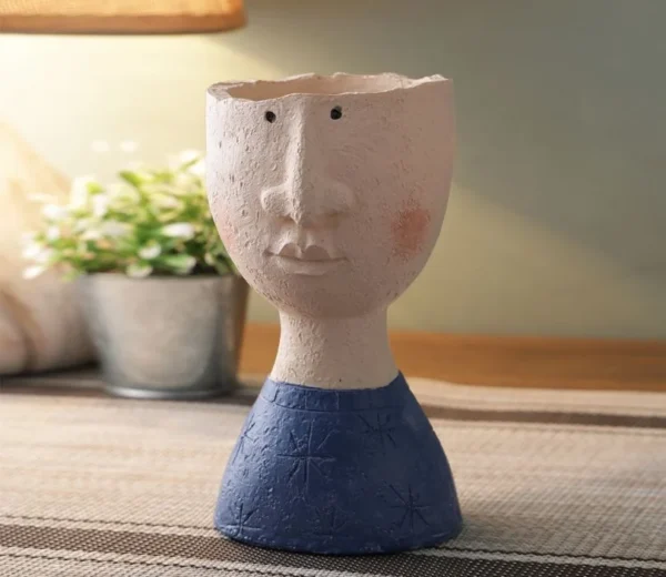 Blue Potrait Planter - Image 2