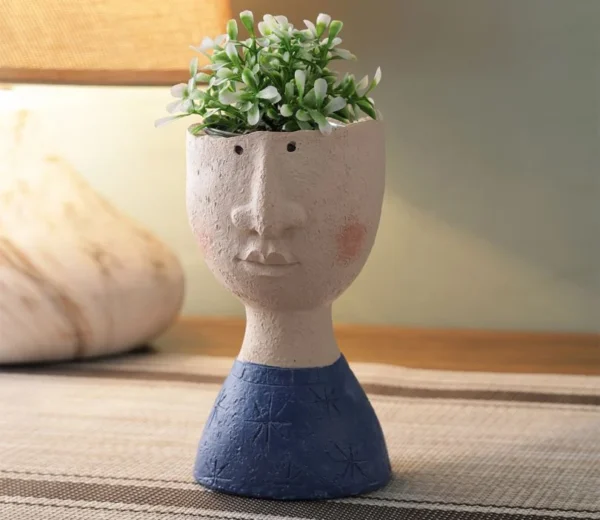 Blue Potrait Planter - Image 3