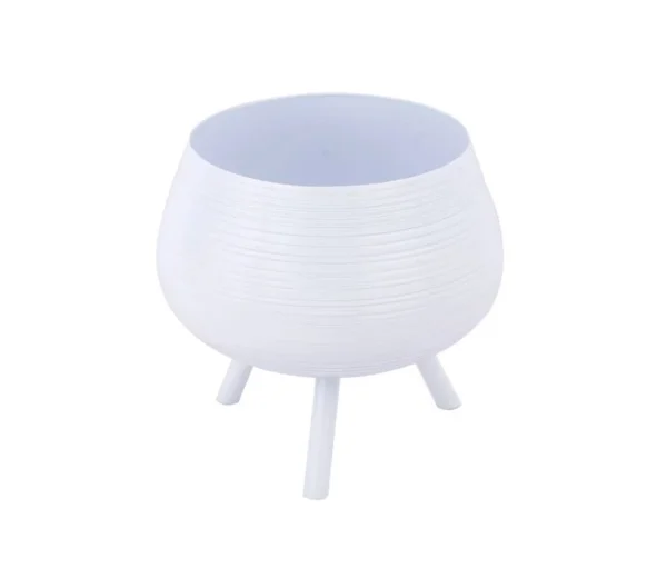 White Striped Planter - Image 4