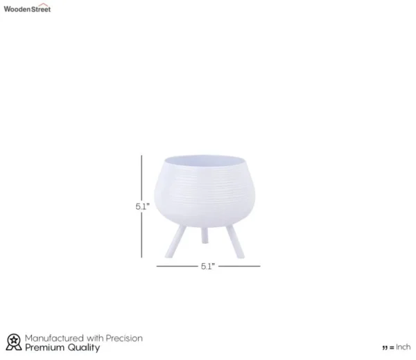 White Striped Planter - Image 5
