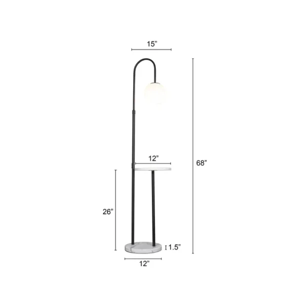 Take A Trip (Black) Marble Floor Lamp - Image 4